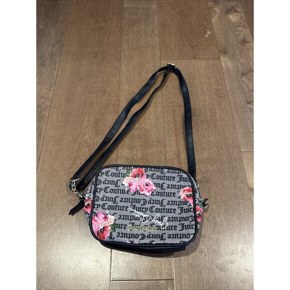 JUICY COUTURE Cellie Pink Bloom Crossbody Bag 8x6” - Picture 1 of 3